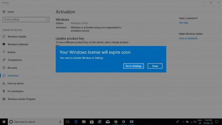 رفع مشکل Your Windows license will expire soon ویندوز